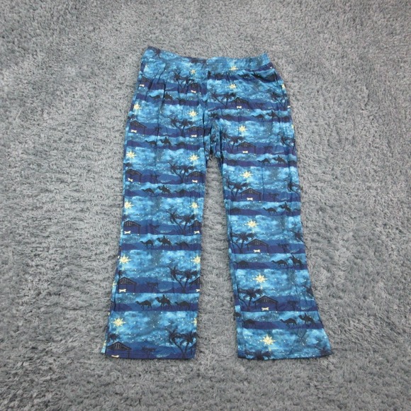 Tiny Roots Pajama Set Womens Small Blue Nativity Christmas TENCEL Modal NWT - Picture 9 of 16
